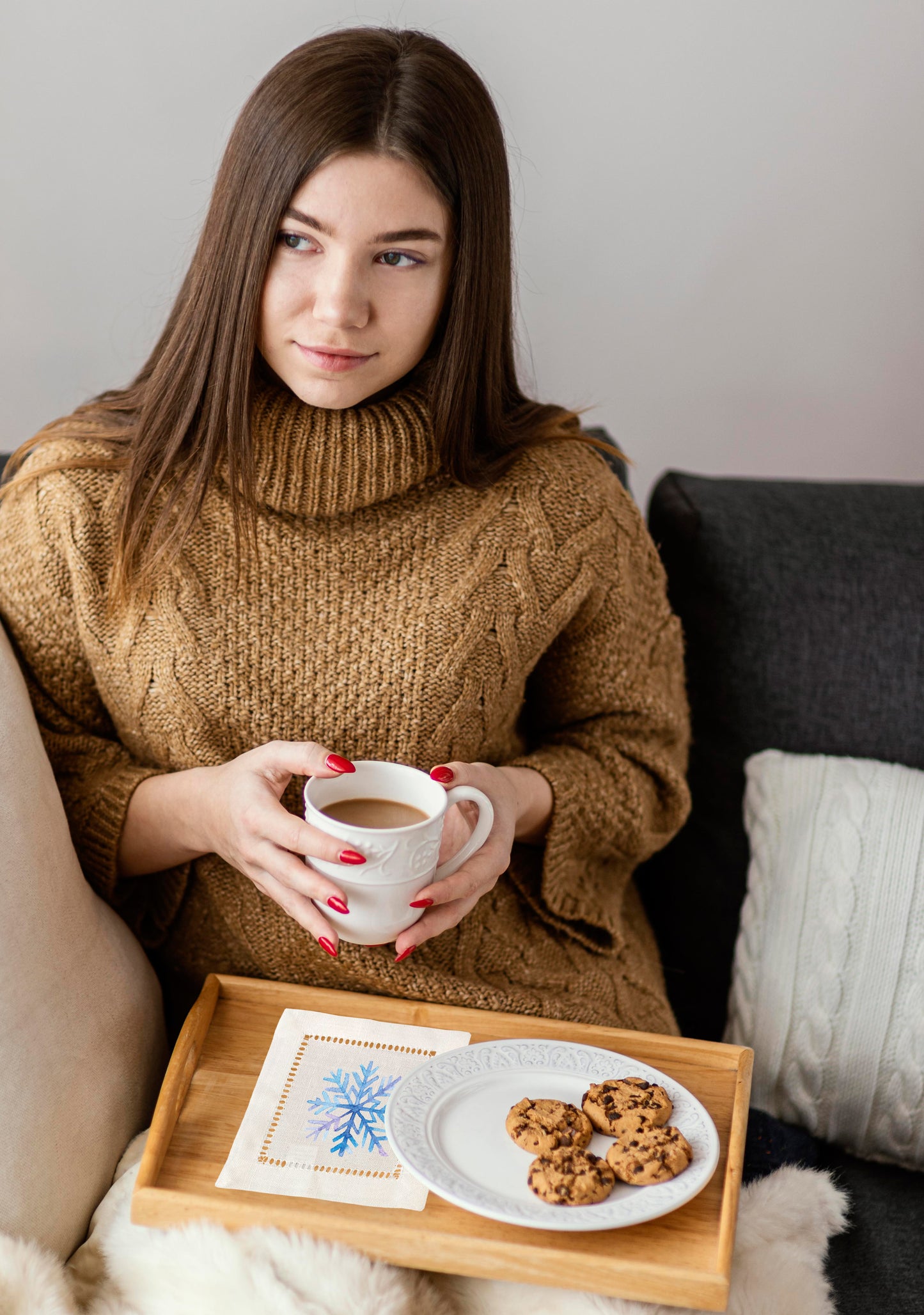 Snowflake Hemstitch Napkins