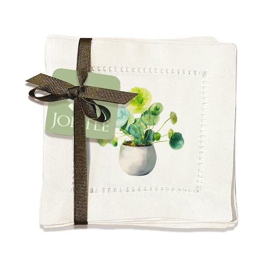 Spade Leaf Hemstitch Napkins