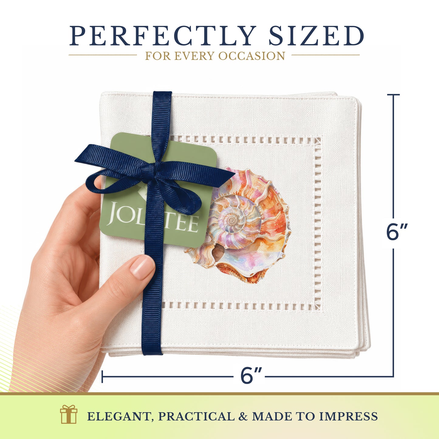 Spiral Shell Hemstitch Napkins