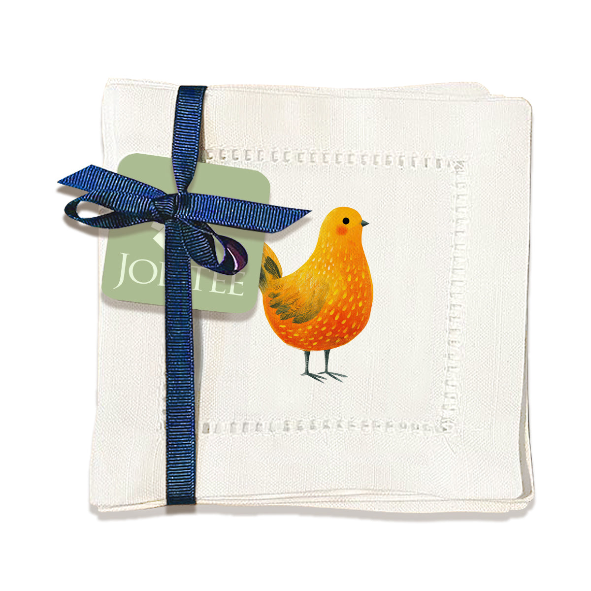 Spring Chicken Hemstitch Napkins
