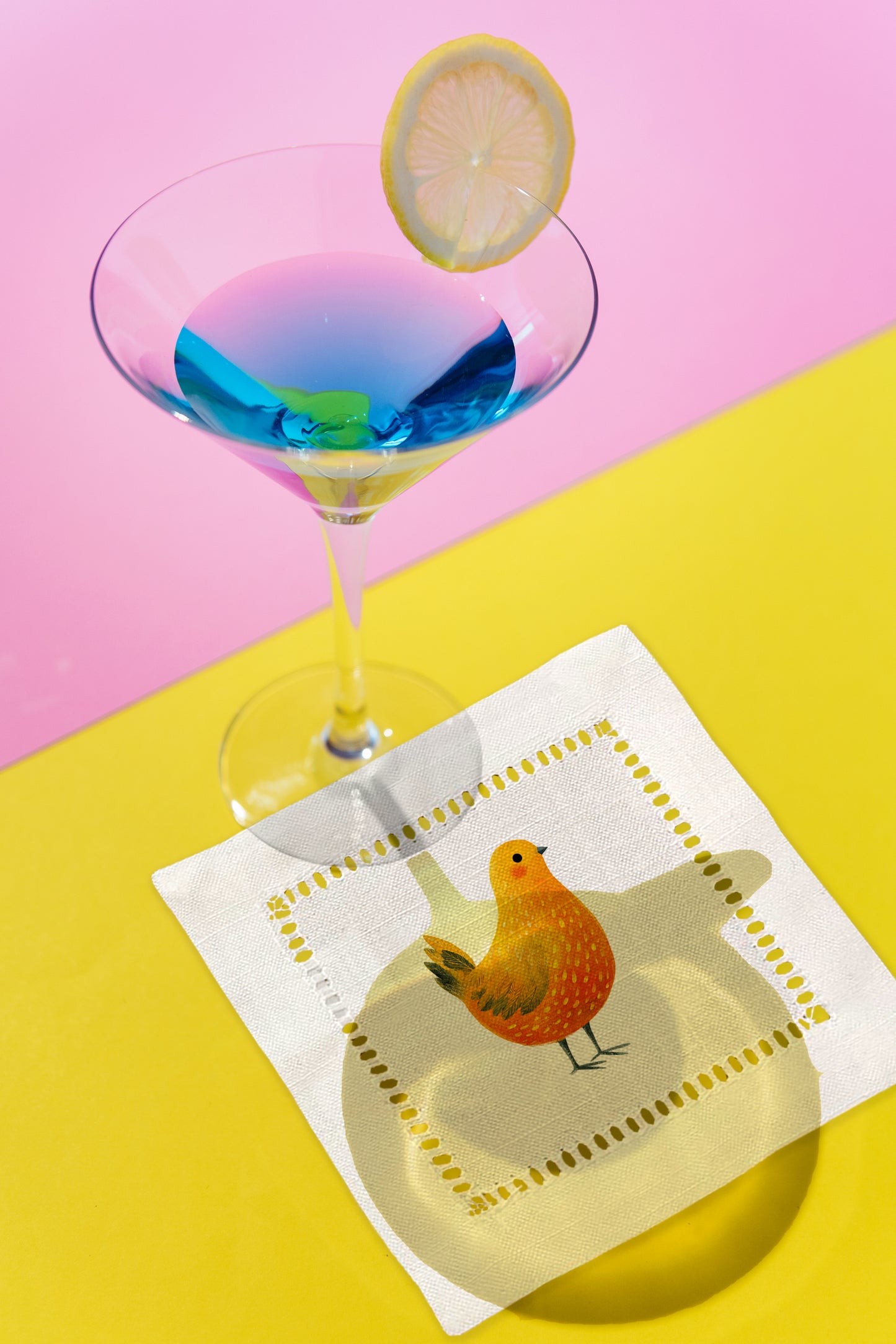 Spring Chicken Hemstitch Napkins