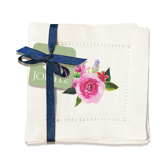 Spring Flowers Hemstitch Napkins