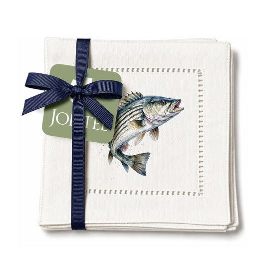 Striped Bass Hemstitch Napkins