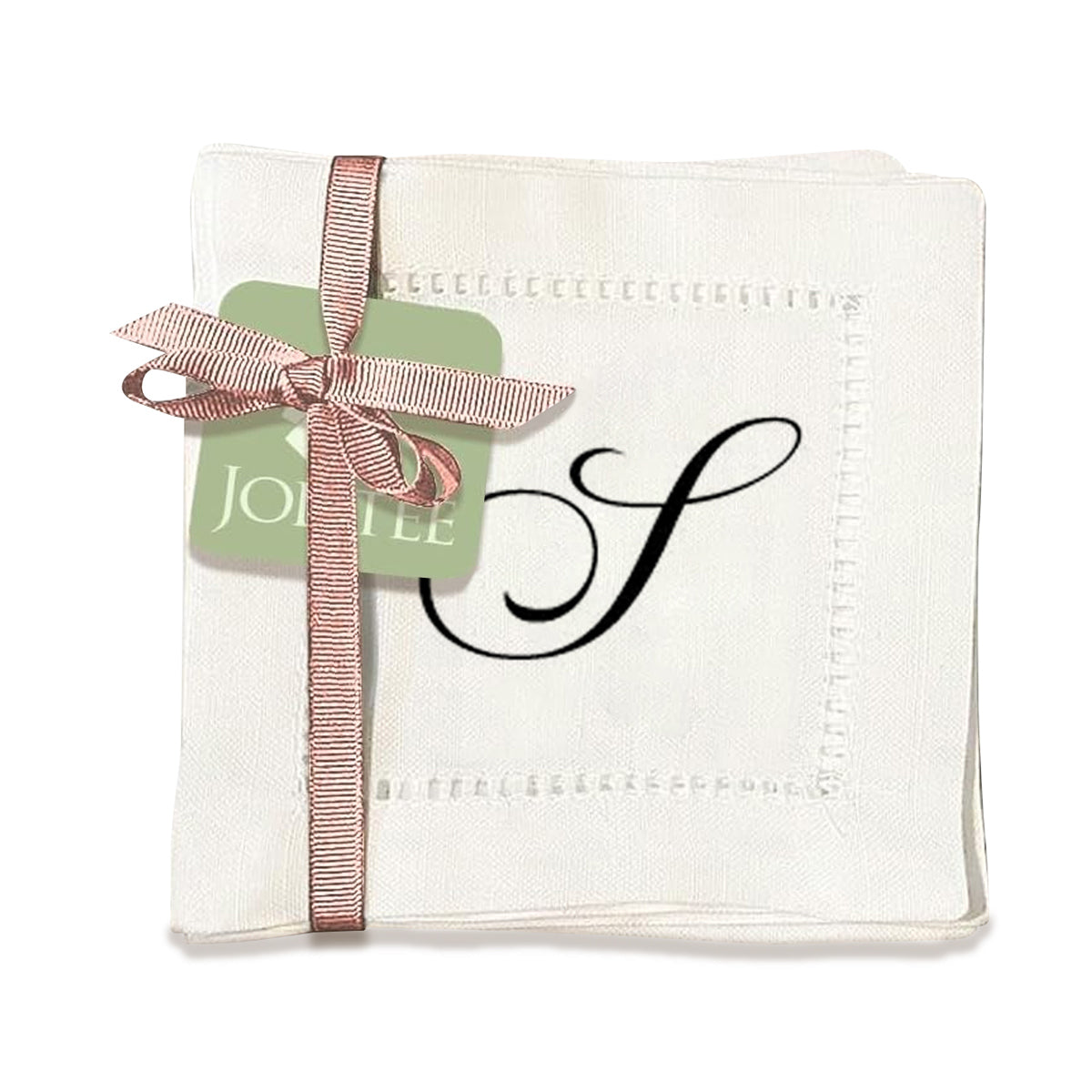 Monogram Script - S Hemstitch Napkins