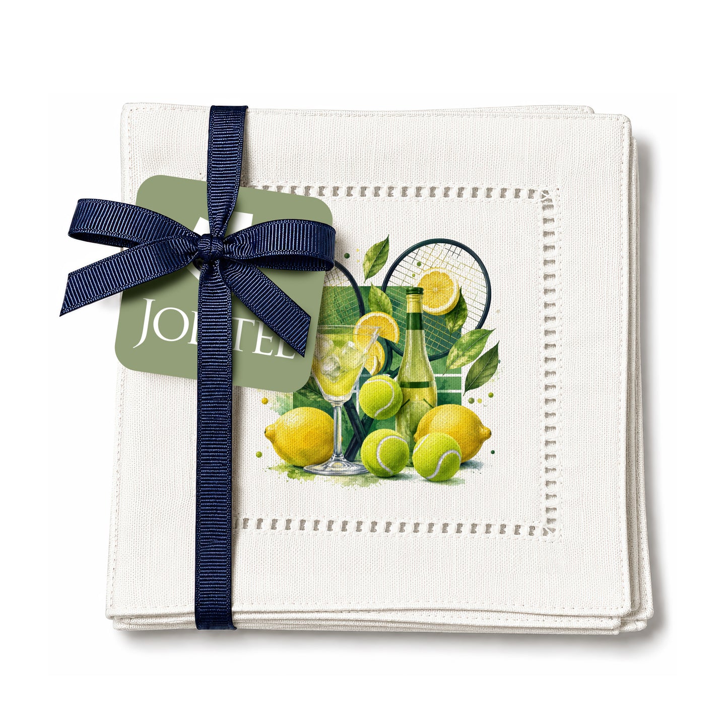 Tennis Lemon Hemstitch Napkins