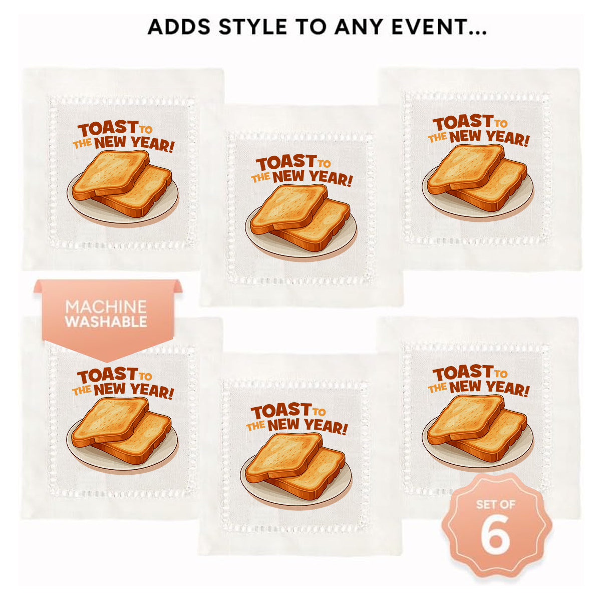 Toast Hemstitch Napkins