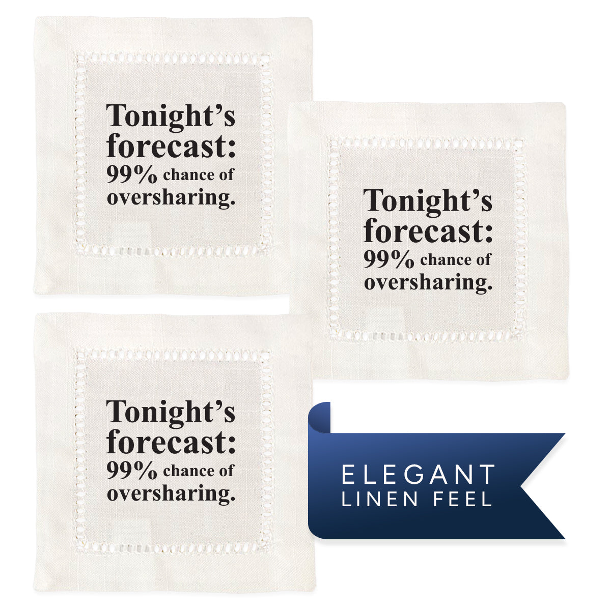 Tonights Forecast Hemstitch Napkins