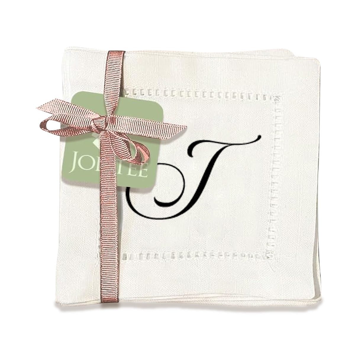 Monogram Script - T Hemstitch Napkins