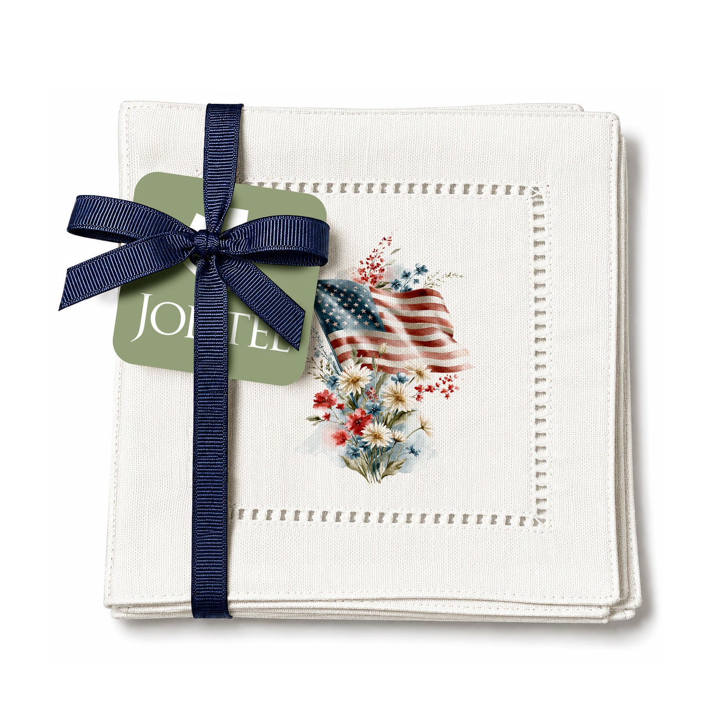 America 250 Liberty Blooms Hemstitch Napkins