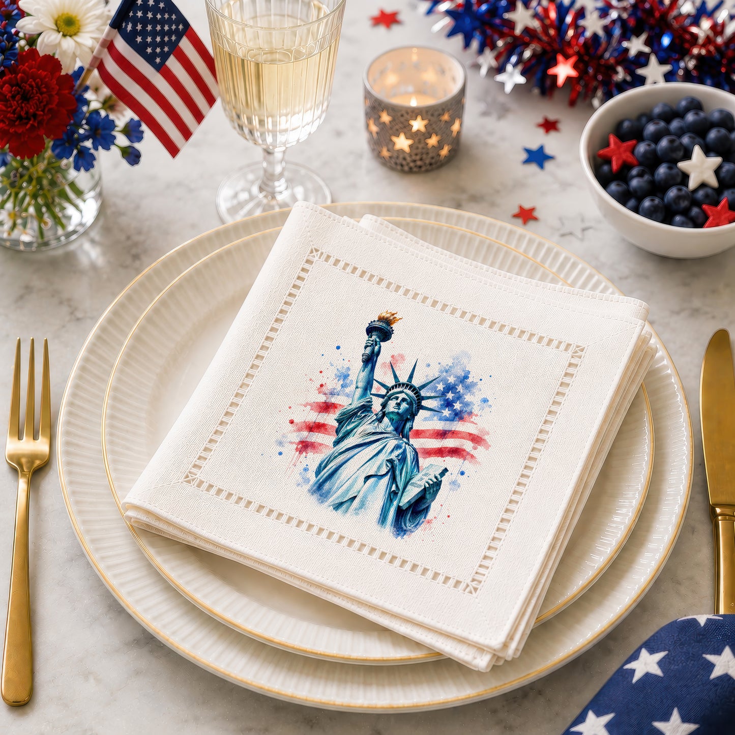 America 250 Liberty Legacy Hemstitch Napkins