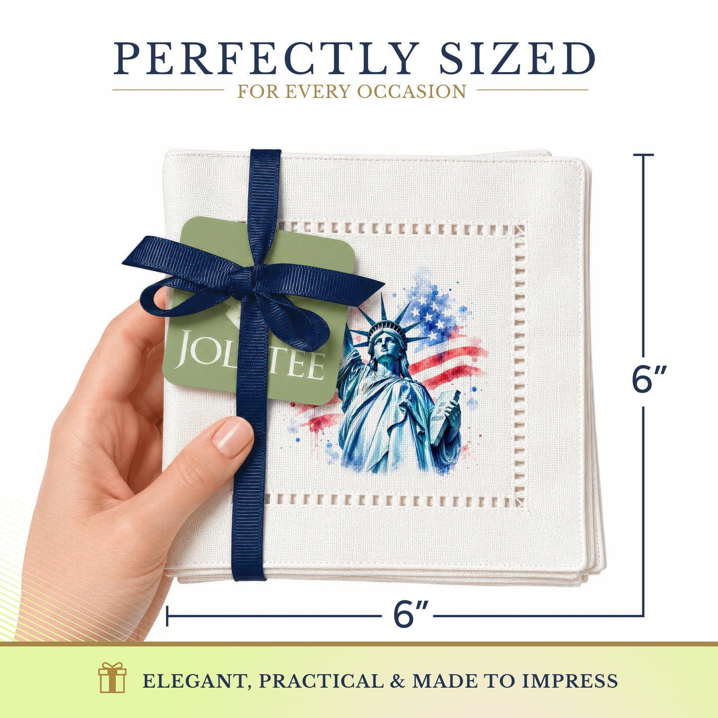 America 250 Liberty Legacy Hemstitch Napkins