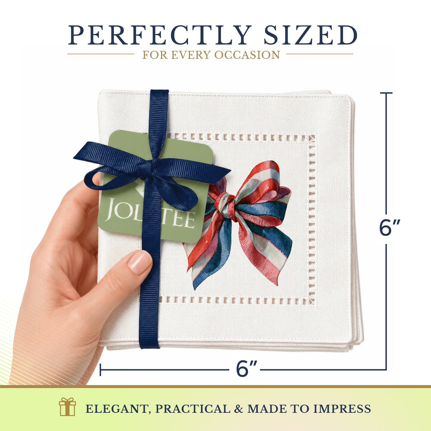 America 250 Ribbon Hemstitch Napkins