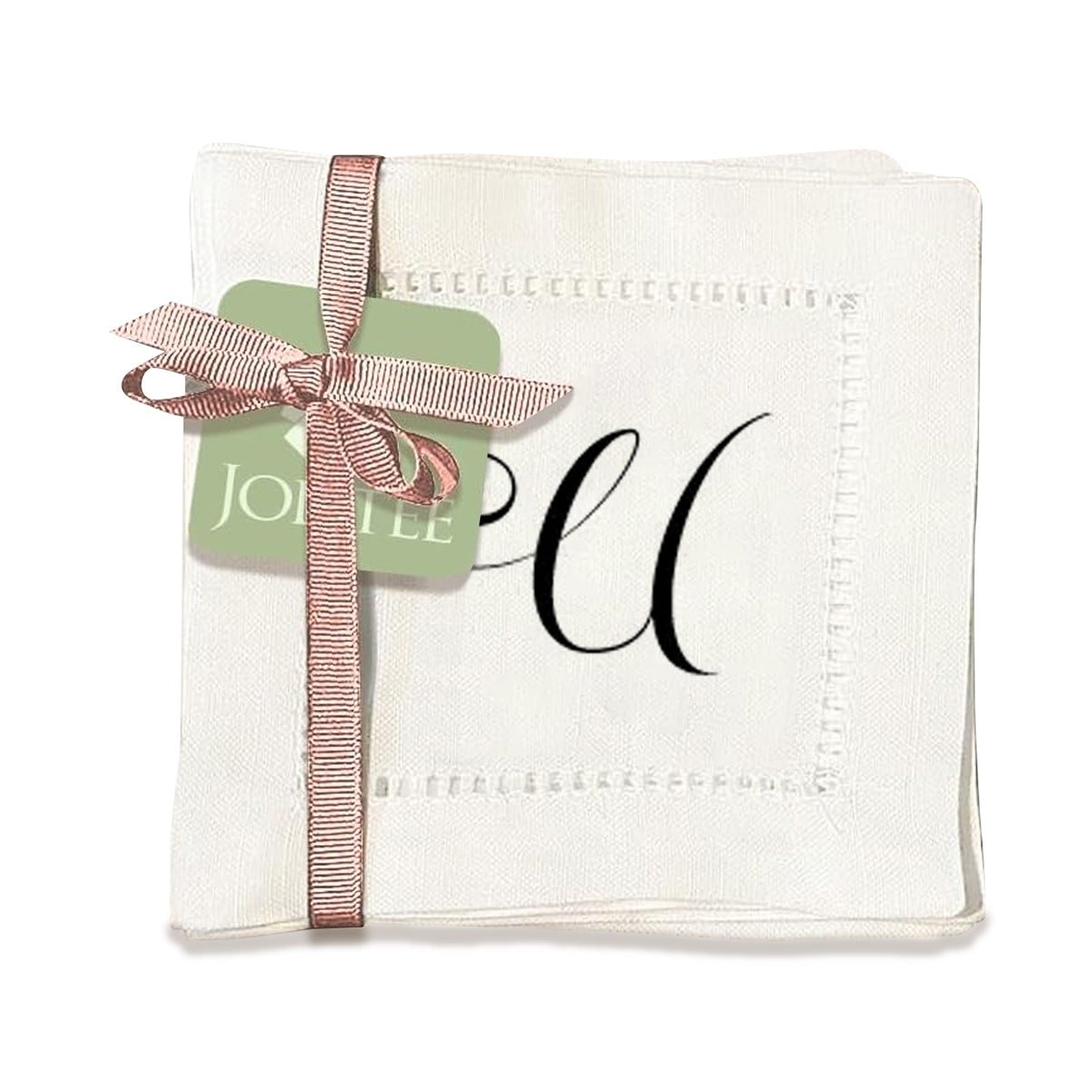 Monogram Script - U Hemstitch Napkins