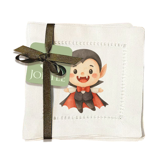 Watercolor Vampire Hemstitch Napkins