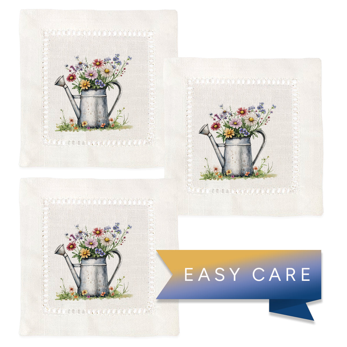 Watering Can Hemstitch Napkins