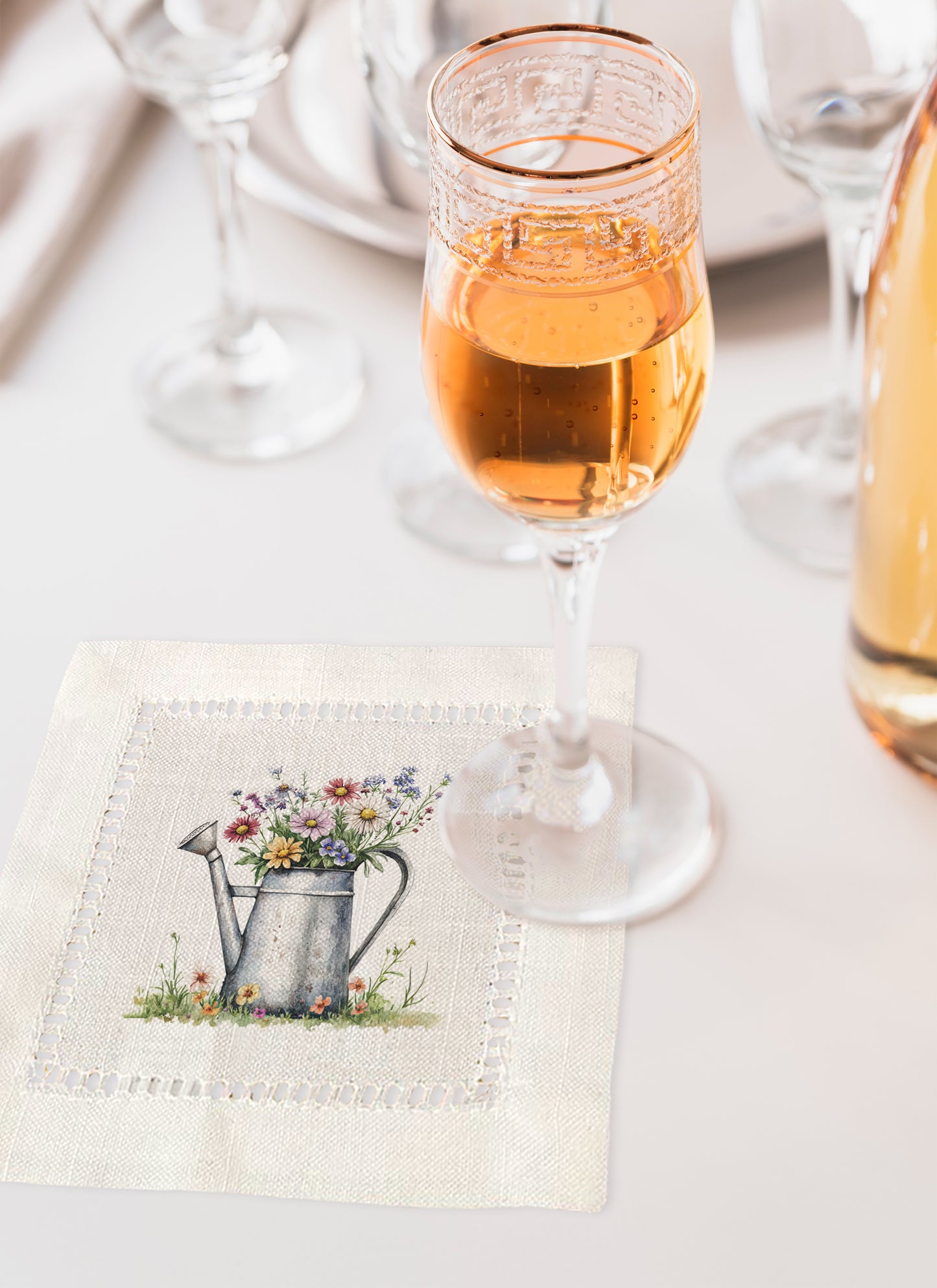 Watering Can Hemstitch Napkins
