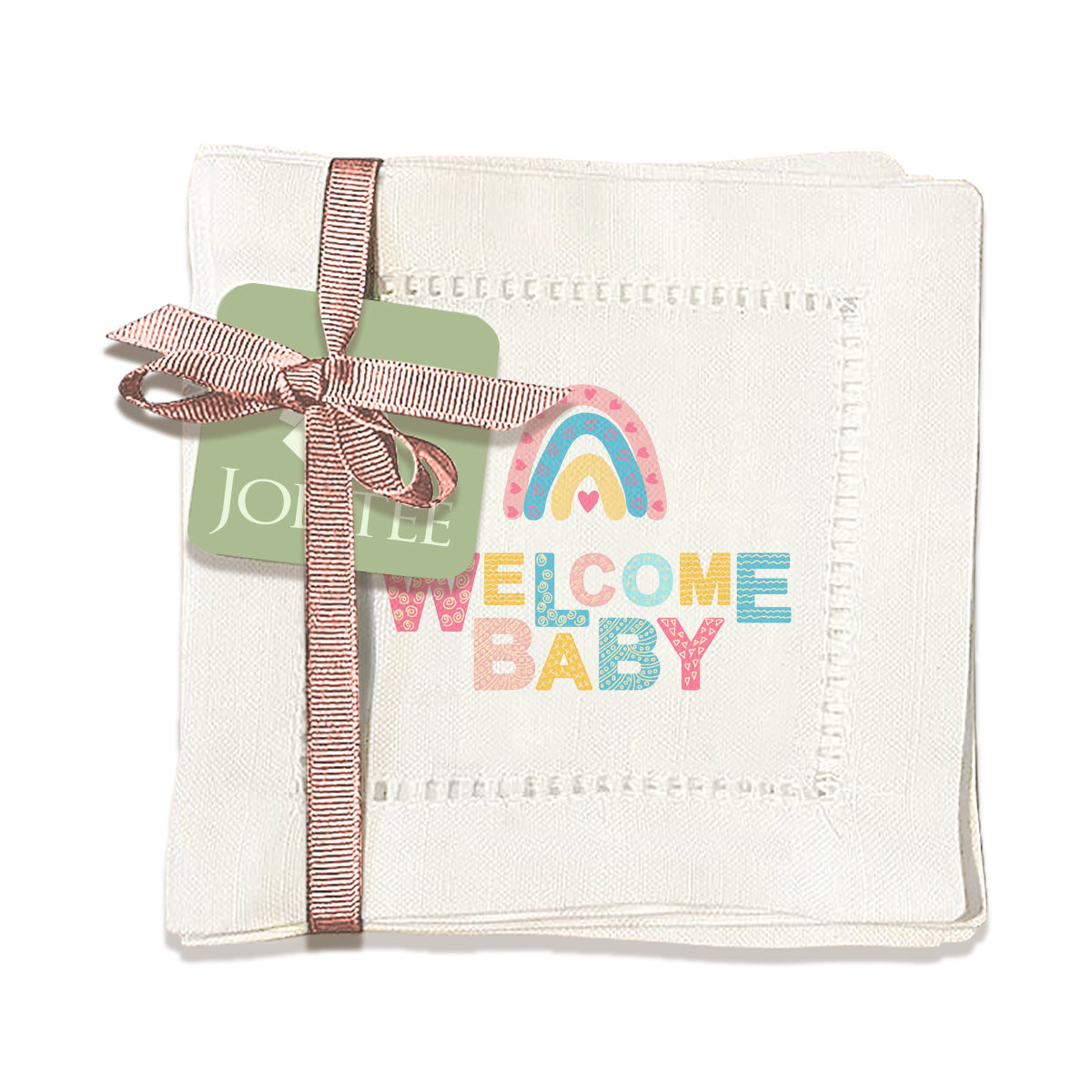 Welcome Baby Hemstitch Napkins