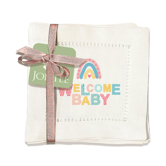 Welcome Baby Hemstitch Napkins