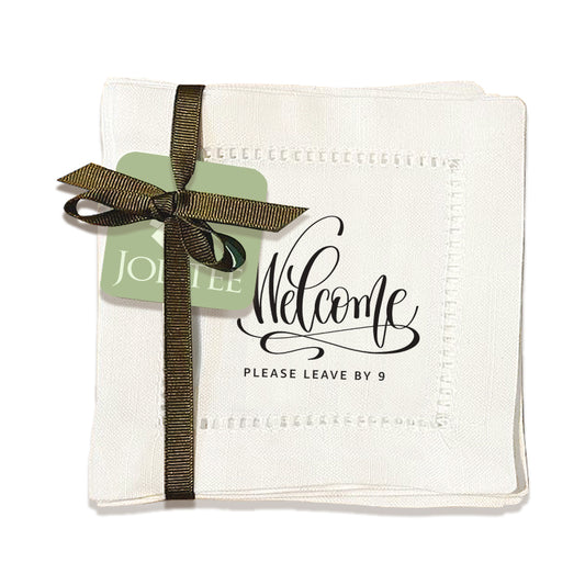 Welcome Hemstitch Napkins