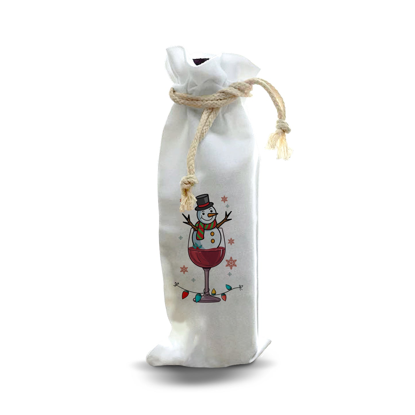 Bottle Bags - Wine Snowman