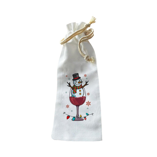 Bottle Bags - Wine Snowman