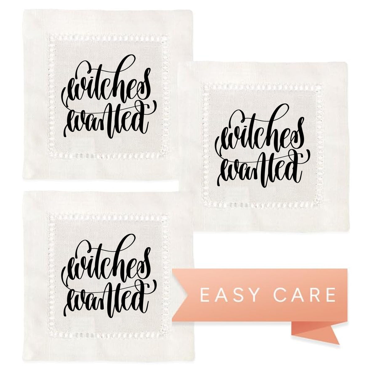 Witches Wanted Hemstitch Napkins