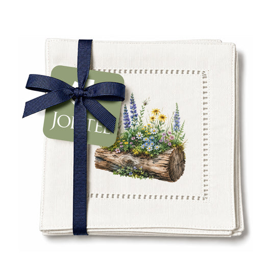 Garden Wood Trunk Hemstitch Napkins