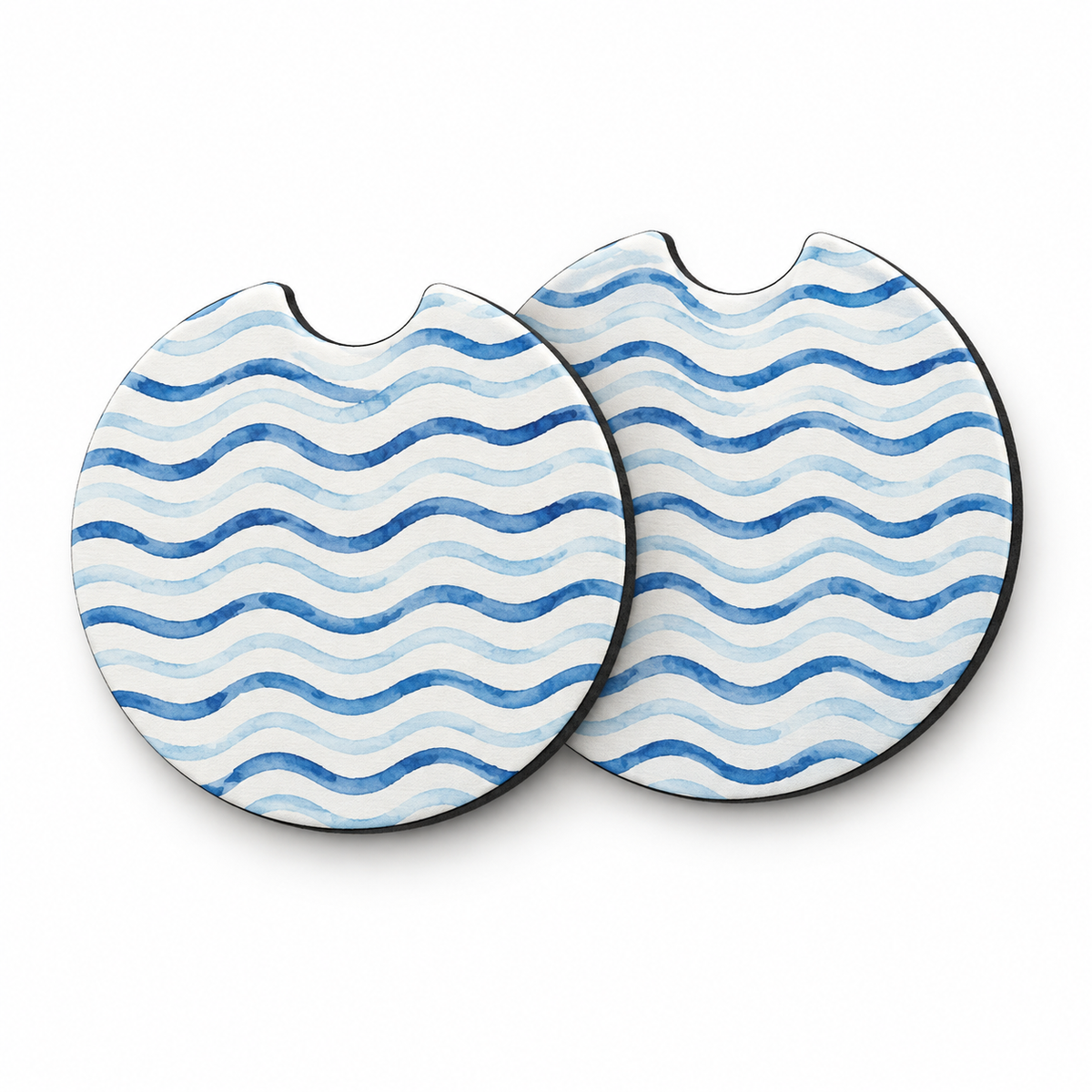 Jolitee Coastal Car Coasters, Absorbent Neoprene Cup Holder