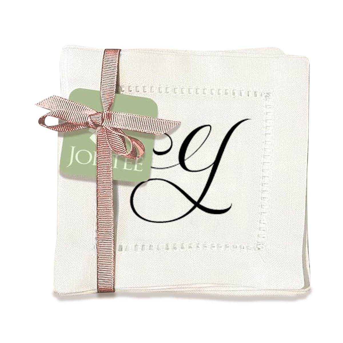 Monogram Script - Y Hemstitch Napkins