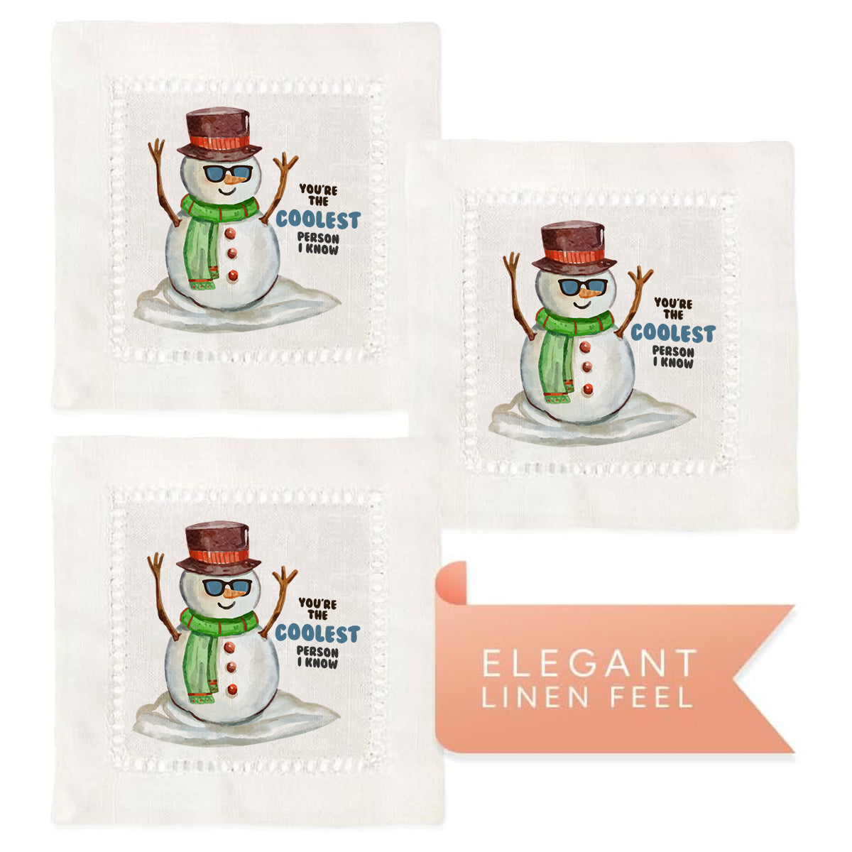 The Coolest Person I Know Hemstitch Napkins