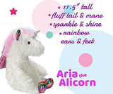 Winged Unicorn Stuffed Animal Plush Peekaboo Rainbow Pony Gift for Girls Aria