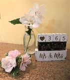 Ganz 6 Piece Wooden Block Wedding Day Countdown Calendar Rustic Deocration Decor