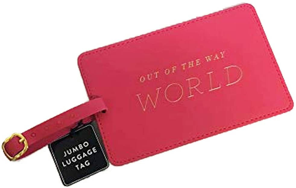 Eccolo Jumbo Faux Leather Luggage Tag (World)