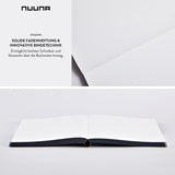 Nuuna Graphic L"Kaleidoscope" Smooth Bonded Leather Notebook - White