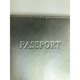 FIORENTINA LTD. SILVER LEATHER PASSPORT WALLET NEW HANDMADE IN ITALY