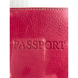 FIORENTINA LTD. RED LEATHER PASSPORT WALLET NEW HANDMADE IN ITALY