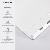Nuuna Graphic L "Write-Wrong" Smooth Bonded Leather Notebook - White