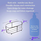 Jolitee Stainless Steel Caddy Compatible with 16 Ounce Soap and Lotion Bottles Collection Black