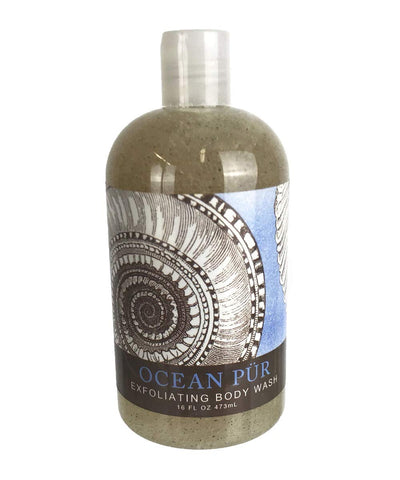 Greenwich Bay Exfoliating Body Wash, Enriched with Shea Butter, Blended with Loofah and Apricot Seed 16 oz (Ocean Pur)