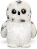 Hedda Owl Stuffed Animal, Stuffed Owl Plush Toy White/Grey Realistic Owl Plush Small Snowy Owl