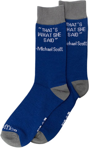 The Office Logo - Crew Socks |Dunder Mifflin, That's What She Said Socks