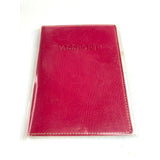 FIORENTINA LTD. RED LEATHER PASSPORT WALLET NEW HANDMADE IN ITALY