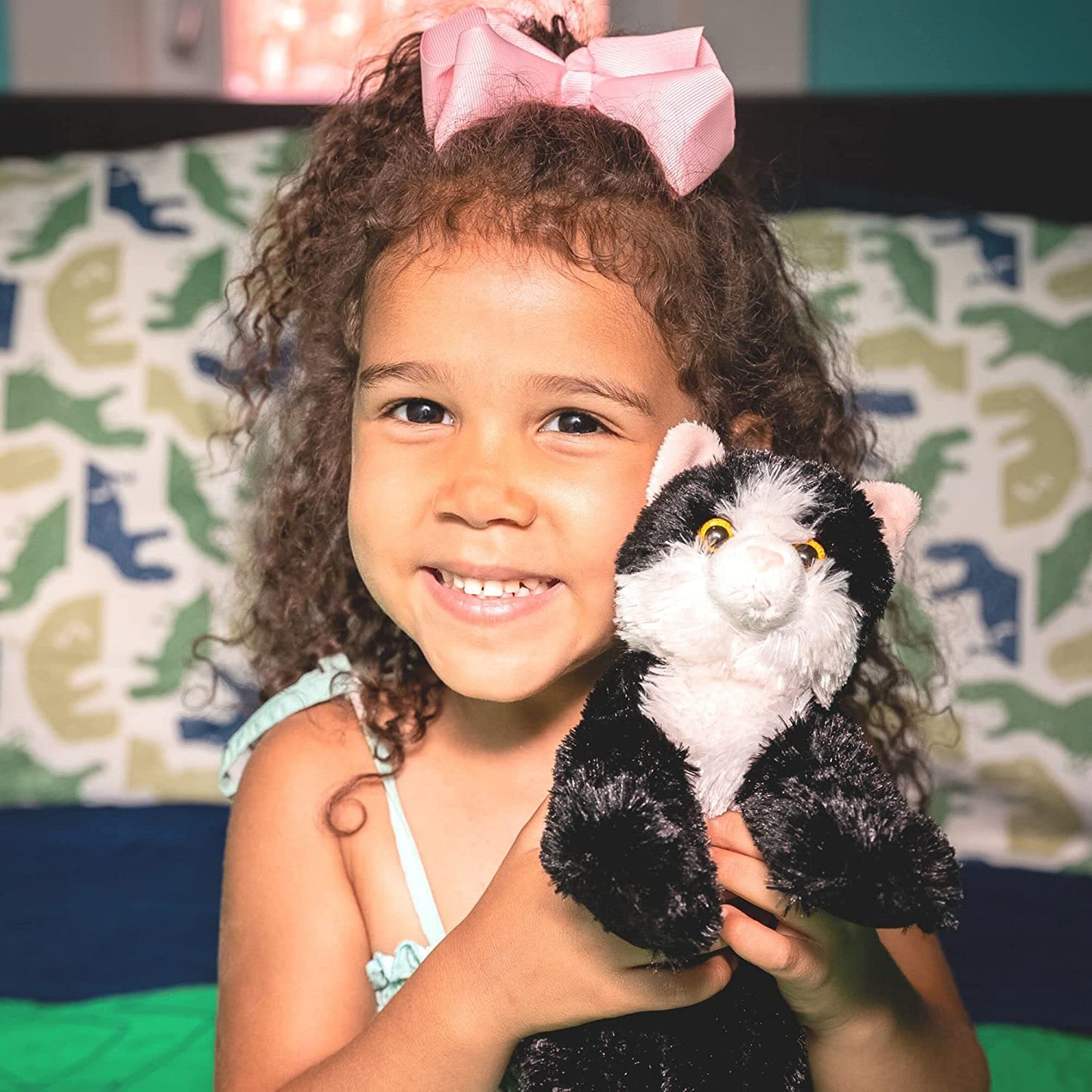 Jolitee Small Plush Black and White Cat Stuffed Animal Cat Tuxedo Cat Stuffed Animal Kitten 8 inch