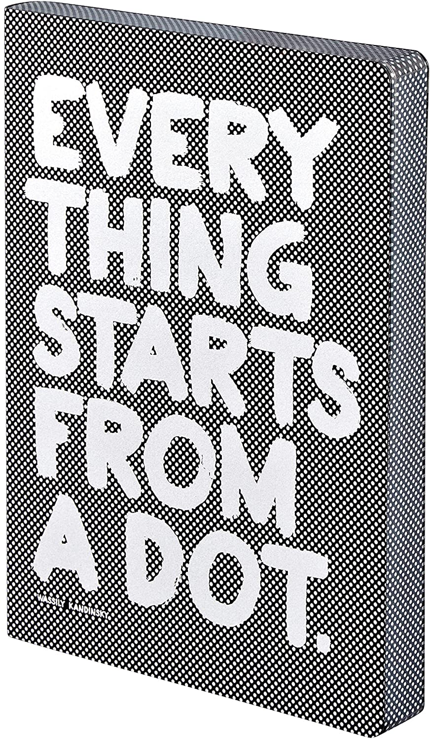 Nuuna Graphic L"Everything Starts from a Dot" Smooth Bonded Leather Notebook - Black