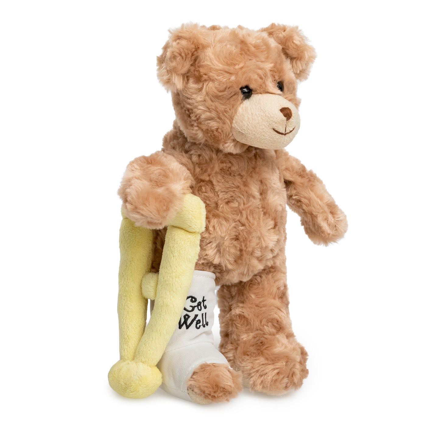 Broken Leg Bear Plush Bear 10" Reversible Cast & Crutch Teddy by Fine Toyz & More